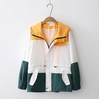 Color-block Hooded Light Jacket