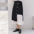 Midi Chiffon Panel A-line Skirt