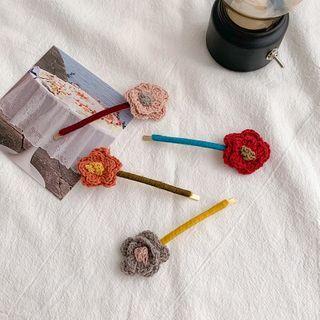 Flower Yarn Hair Pin