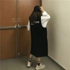 Oversize T-shirt / Lettering Sleeveless Dress