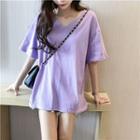 Short-sleeve Solid-color T-shirt