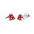 Fashion Simple Christmas Hat Stud Earrings Silver - One Size