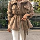 Drawcord Faux-fur Field Jacket
