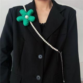 Flower Faux Pearl Belt