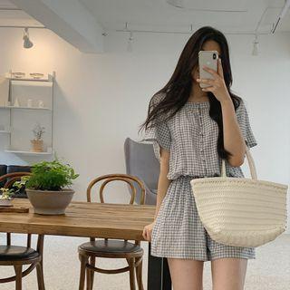 Shirtwaist Gingham Playsuit