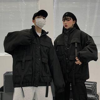Couple Matching Pocket Detail Padded Coat