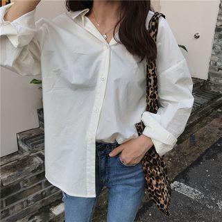 Plain / Striped V-neck Shirt