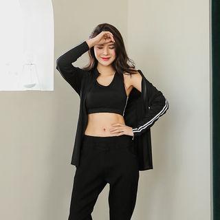 Contrast-trim Sports Zip Jacket