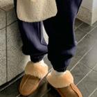 Faux-fur Suede Snow Slippers