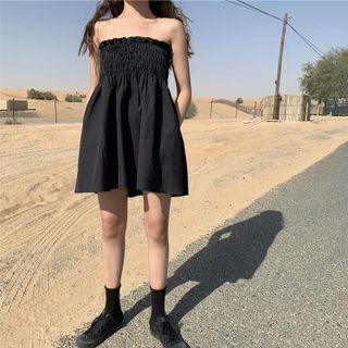 Plain Mini A-line Tube Dress