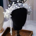 Wedding Flower Fringed Headband White - One Size