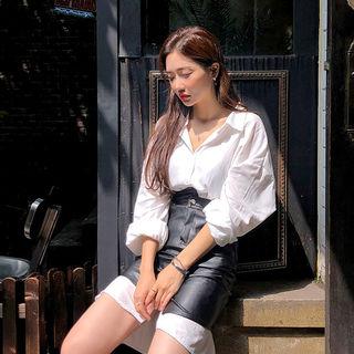 Plain Cotton Long Boyfriend Shirt