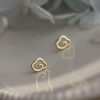 Cloud Sterling Silver Stud Earring