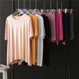 Set: Short-sleeve Irregular T-shirt + Shorts
