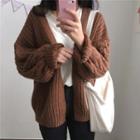 Open Front Cable Knit Jacket