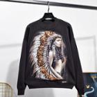 Set: Sequined Print Sweater + Sweatpants