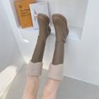 Platform Fleece Panel Tall Boots
