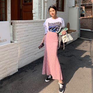 Mermaid Laced Maxi Skirt