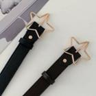 Star Buckled Faux Leather Belt