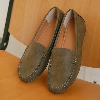 Stitched Cowhide Loafers