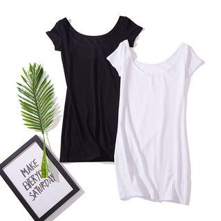 Short-sleeve Scoop-neck Top