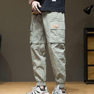 Plain Cropped Cargo Joggers
