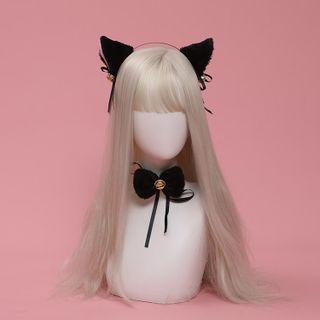 Cat Ear Headband / Hari Clip / Bow Choker / Set