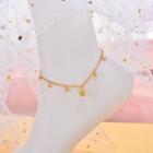 Small Beads Anklet Golden - One Size