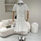 V-neck Ruched Mermaid Dress