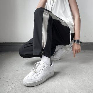 Color-block Straight Cut Pants
