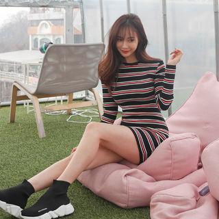 Stripe Ribbed Bodycon Minidress