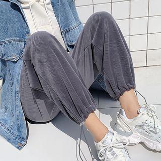 Corduroy Gathered Cuff Sweatpants