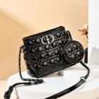 Chain Quilted Crossbody Bag With Coin Purse