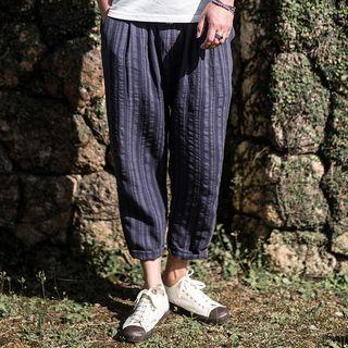 Chinese-style Striped Casual Pants
