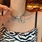 Alloy Pendant Choker Necklace - As Shown In Figure - One Size
