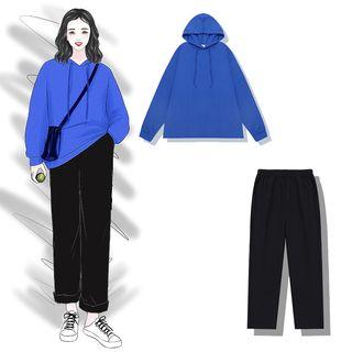 Plain Hoodie / Wide-leg Pants