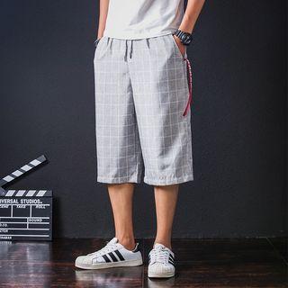 Windowpane Capri Pants
