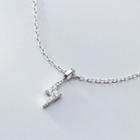 925 Sterling Silver Rhinestone Lightning Pendant Necklace As Shown In Figure - One Size