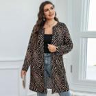Print Open Front Jacket