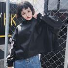 Faux-leather Loose-fit Top