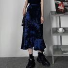 Printed Midi A-line Skirt As Shown In Figure - One Size (s)