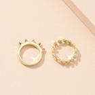 Set Of 2: Stud Alloy Ring (assorted Designs) Set Of 2 - Ring - Gold - 7