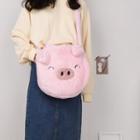 Fluffy Pig Corssbody Bag Pink - One Size