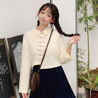 Long-sleeve Frog-buttoned Shirt