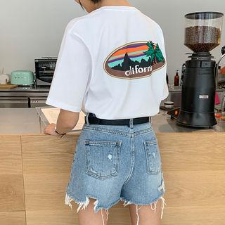 California Printed Cotton T-shirt