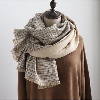 Dual Side Plaid Scarf
