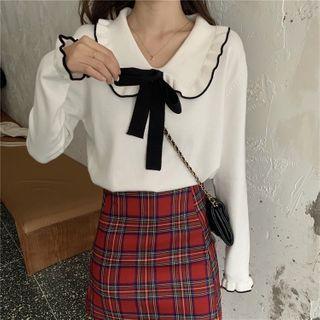 Tie Neck Knit Top / Strappy A-line Dress