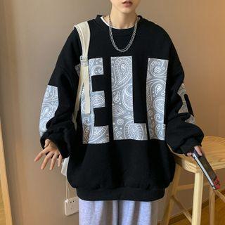Long Sleeve Oversized Lettering Sweatshirt