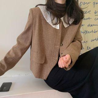 Collared Blazer Coffee - One Size
