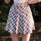 Retro Plaid Mini Skirt
